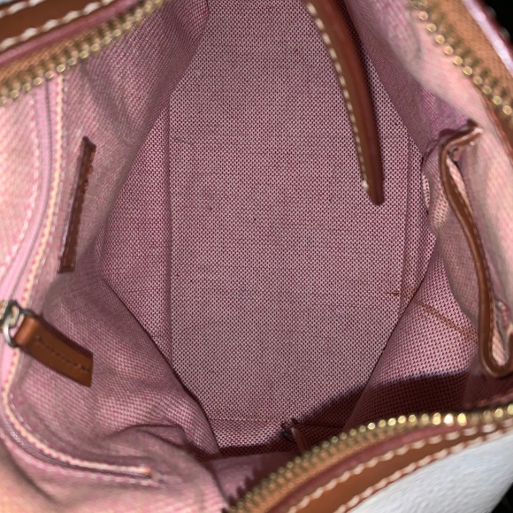 Dooney & Bourke Vintage White Leather Shoulder Bag Purse - Picture 7 of 9